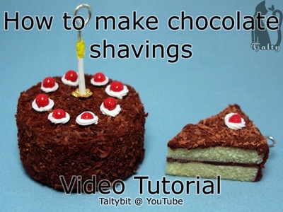 How to make Chocolate shavings (a polymer clay tutorial) (Talty's Decorations and Toppings #2)