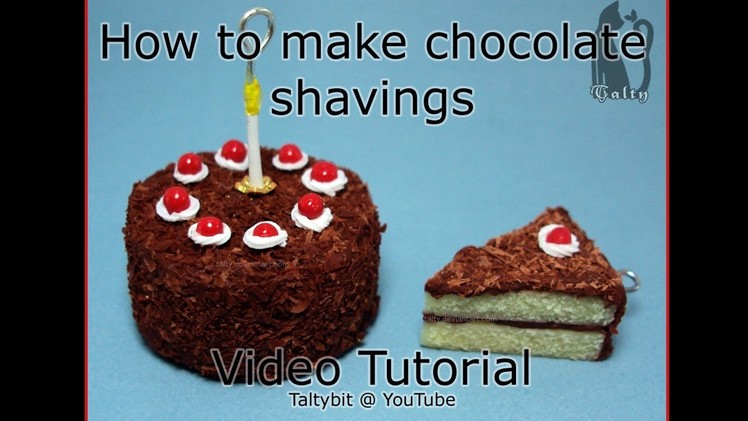 How to make Chocolate shavings (a polymer clay tutorial) (Talty's Decorations and Toppings #2)