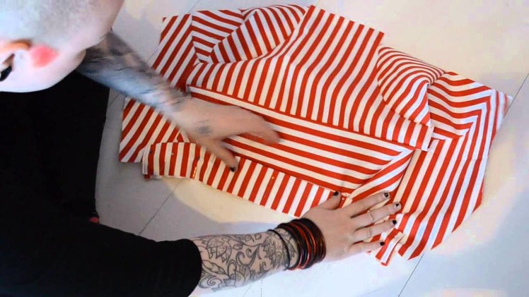 How to sew a candy cane shrug