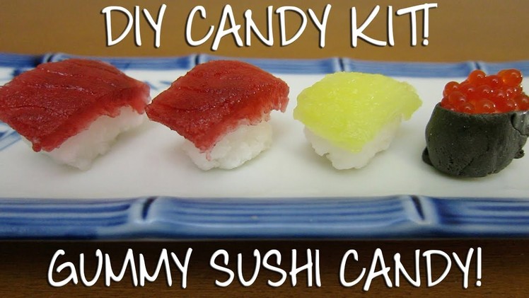 Kracie Popin' Cookin' DIY Sushi Gummy Candy Kit! - Grape and Soda Flavor Candy!