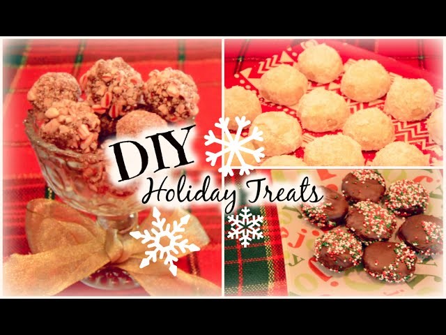 Last Minute DIY Holiday Treats! Candy Cane Truffles, Snowball Cookies, Peppermint Patties!