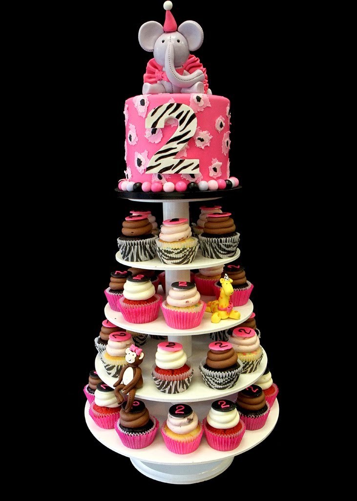 Nicolette's 2nd Birthday Cupcake Stand