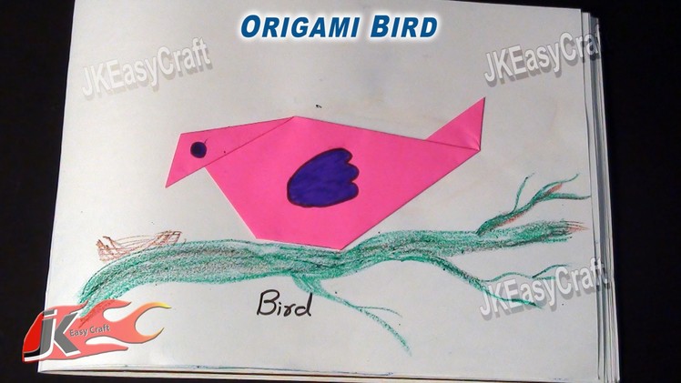 Origami Paper Bird | Origami For Beginners  #3  |  JK Easy Craft 015