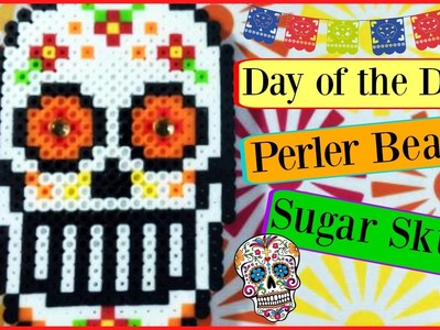Perler Bead Tutorial - Day Of The Dead Sugar Skulls Magnets!