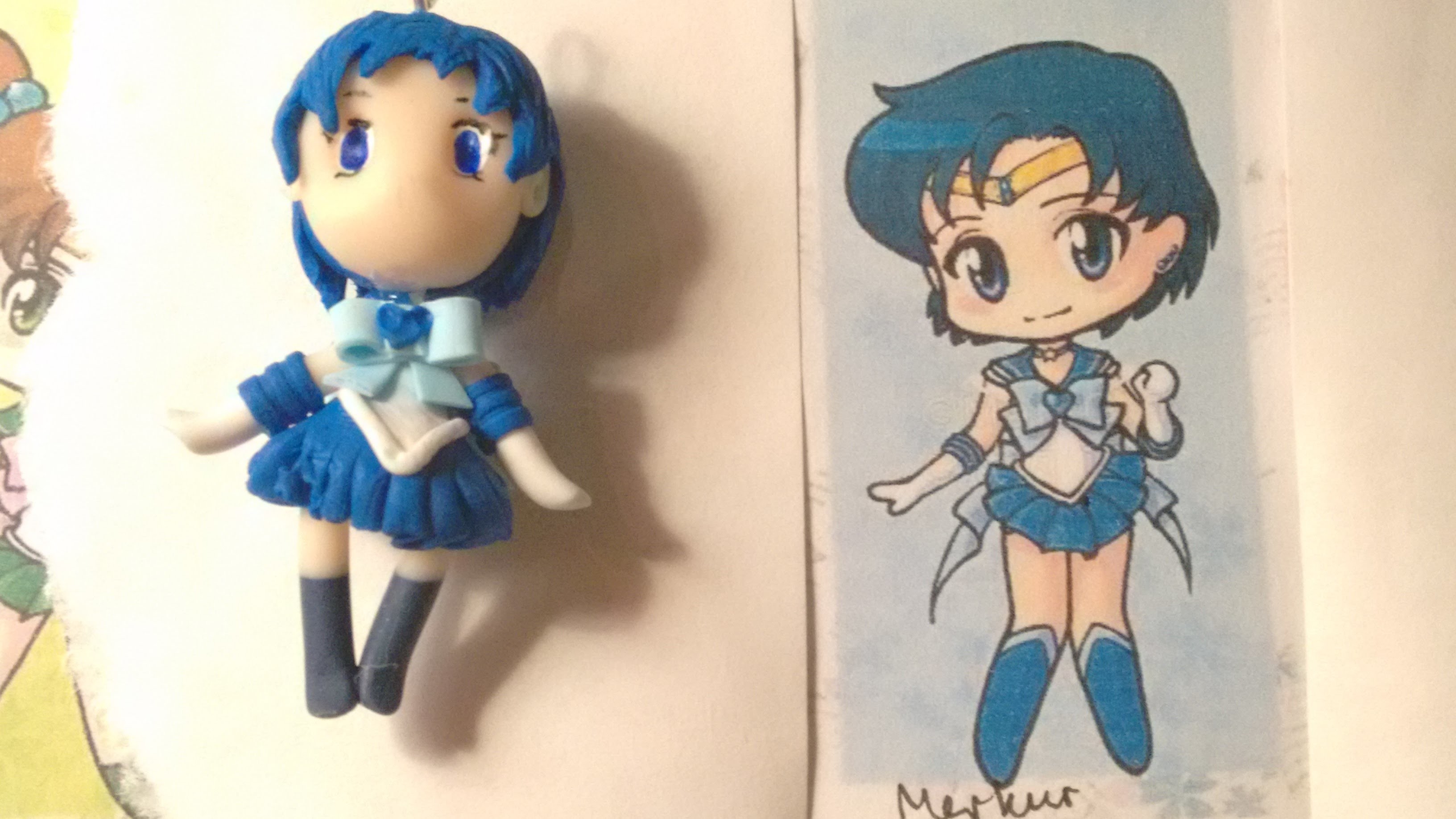 Polymer Clay Sailor Moon Tutorial Series Part 2 - Sailor Mercury Chibi.