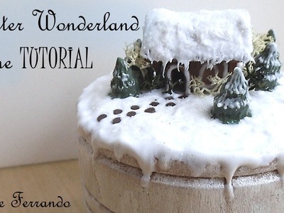 Polymer Clay Winter Wonderland Christmas Scene Box Mixed Media Tutorial