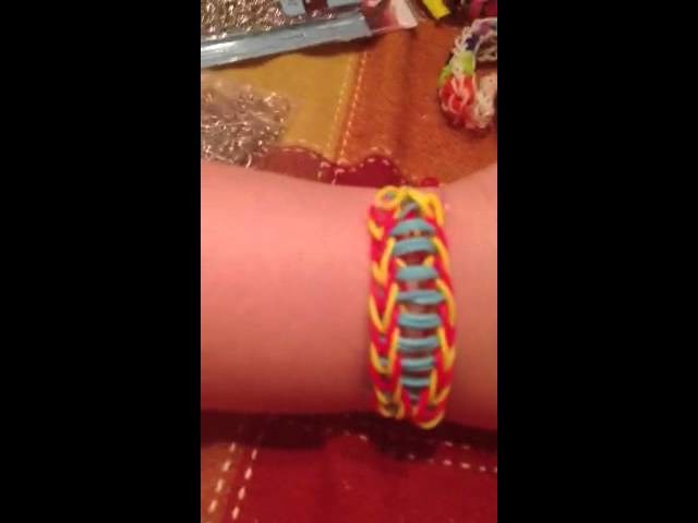 Rainbow loom bracelet invention #2 "fishtail shoelace"