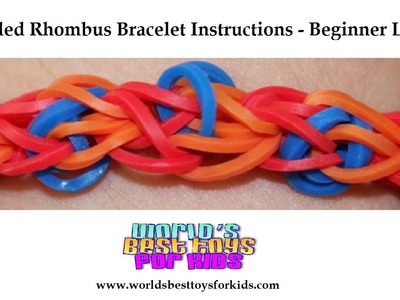 Rainbow Loom Rubber Band Refill - Speckled Rhombus Bracelet Instructions