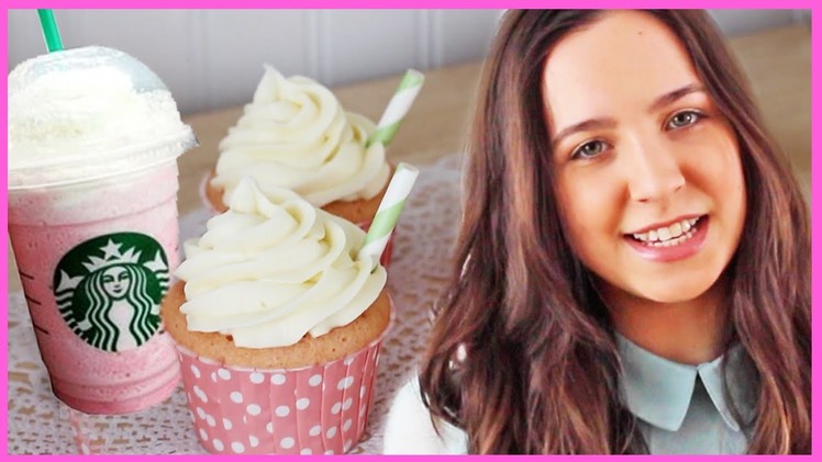 Starbucks Inspired Cotton Candy Frappuccino Cupcakes With SweetEmelyne!