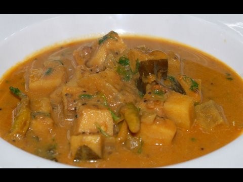Yam cooked with Tamarind Gravy - By VahChef @ VahRehVah.com
