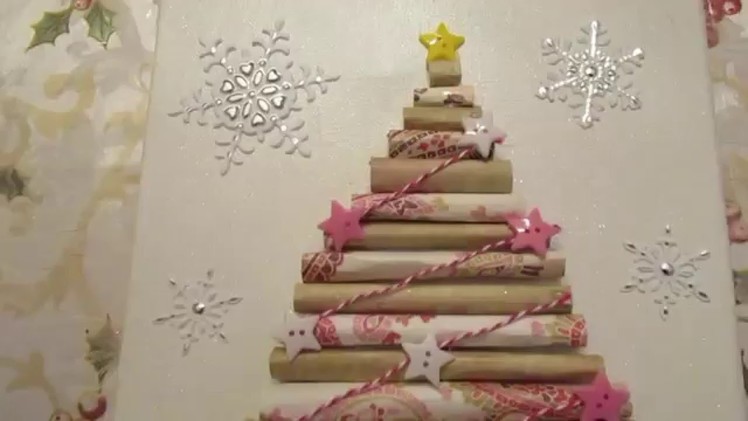 25 Days of Christmas Crafts Day #22 | Paper canvas tree