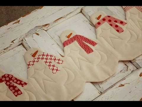 Christmas Quilt  -  Snowman Table Runner Pattern - Presentation
