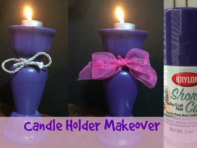 Creative DIY | Candle Holder Makeover w.Krylon Short Cuts Spray Paint | thecreativelady