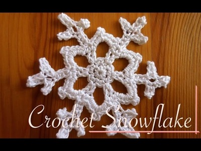 Crochet Snowflake - Video Tutorial (left-handed)