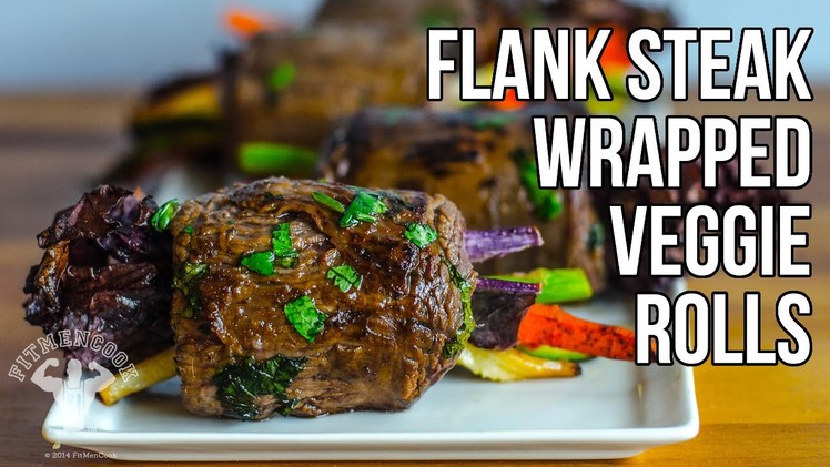 Delicious Flank Steak Wrapped Veggie Rolls Recipe. Verduras Envueltas en Bistec Flanco