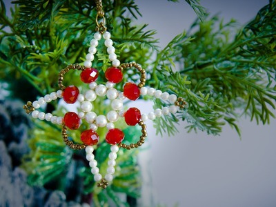 DIY christmas ornament | christmas craft|  How to make beaded ornament