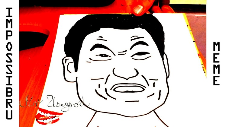 DIY How to draw Meme Faces Step by Step - Memes: draw IMPOSSIBRU Meme Easy on paper