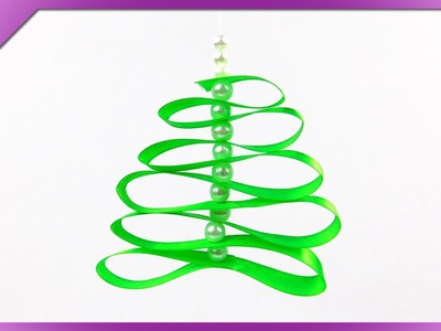 DIY Ribbon Christmas tree (ENG Subtitles) - Speed up #163