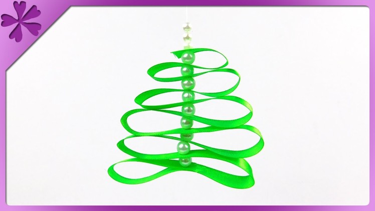 DIY Ribbon Christmas tree (ENG Subtitles) - Speed up #163