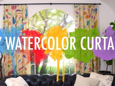 DIY Watercolor Curtains | Mr Kate