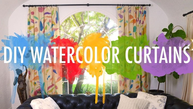 DIY Watercolor Curtains | Mr Kate