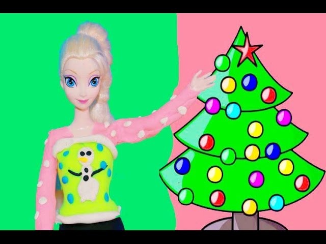 Frozen Play Doh Elsa Ugly Christmas Sweater Playdough Video Disney Princess Queen Elsa