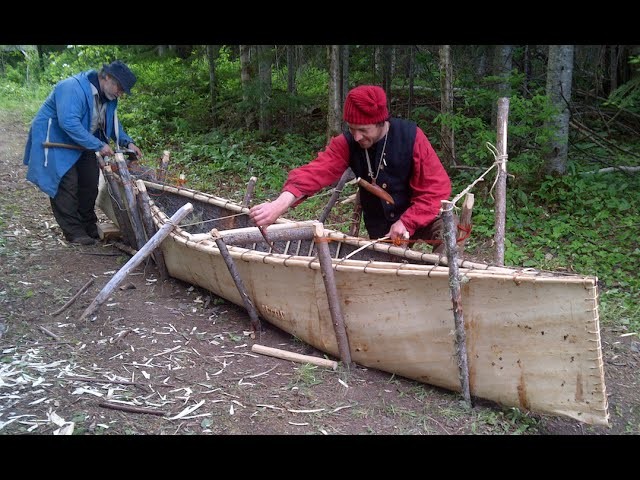 FULL VIDEO of HOW TO BUILD A SPRUCE BARK CANOE!