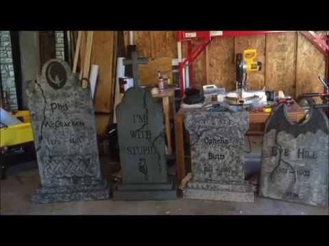 Halloween tombstones for beginners tutorial DIY how to