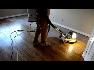How it's done - Sanding, Staining, Varnishing Hardwood Floor