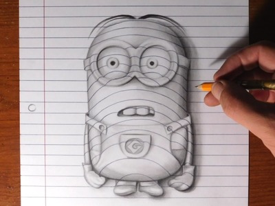 How to Draw a Minion - Line Paper Trick Art