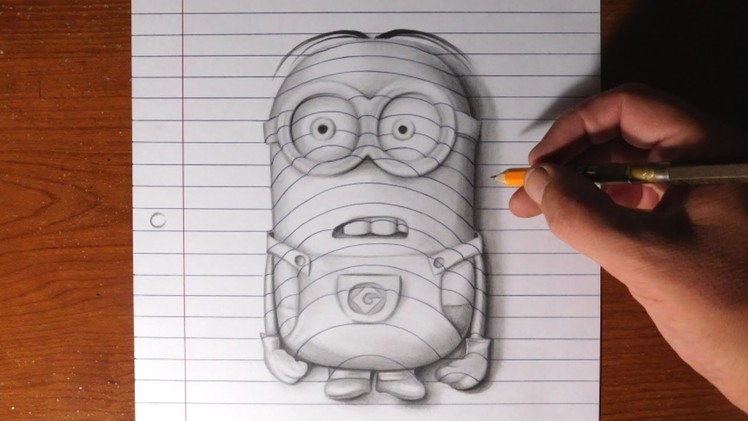 How to Draw a Minion - Line Paper Trick Art