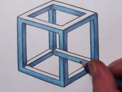 How To Draw an Impossible Cube - Optical Illusion