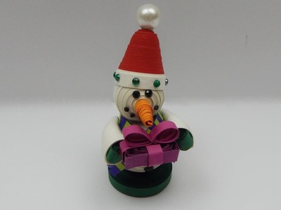 How to make a 3D quilling christmas snowman DIY (tutorial + free pattern)