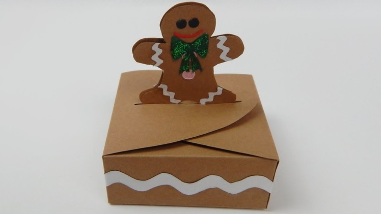 How to make a small gingerbread man christmas gift box DIY (tutorial + free pattern)