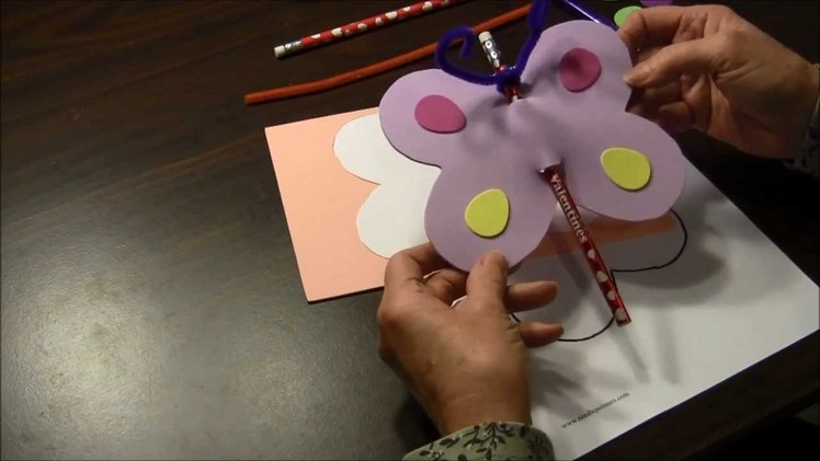 How to make a Valentine's Day Butterfly Pencil Card