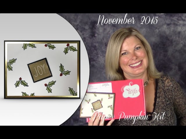 How to make an embossed Christmas Card w. Stampin Up Nov 2015  Paper Pumpkin & give-away