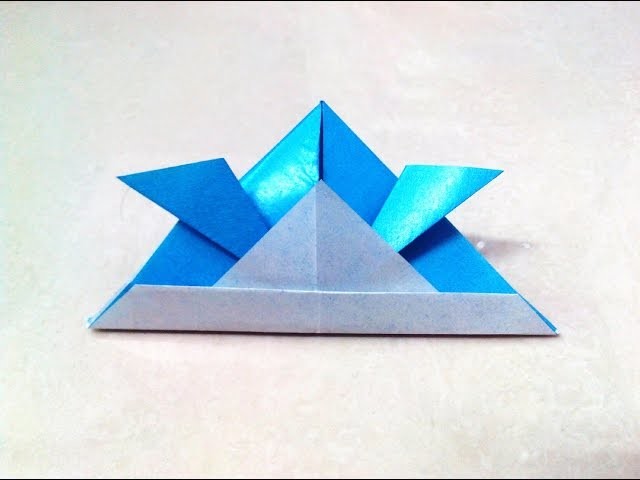 How to make an origami samurai helmet.