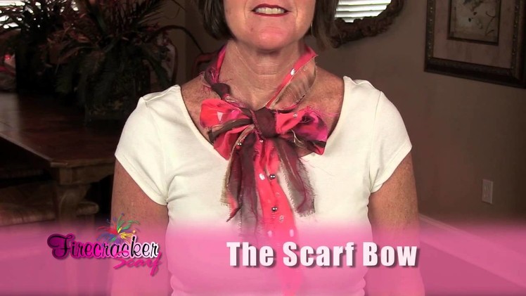 How to Tie a Scarf Bow - Firecracker Scarf style # 02