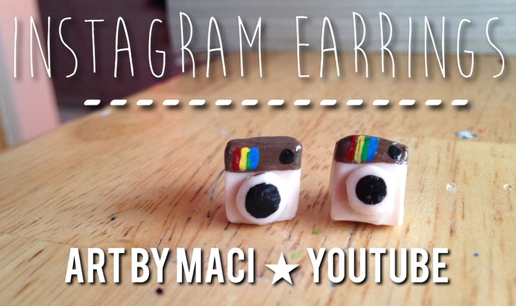 Instagram Earrings with Polymer Clay