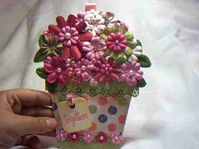 Itzuvit's Flower Pot Shaped Card