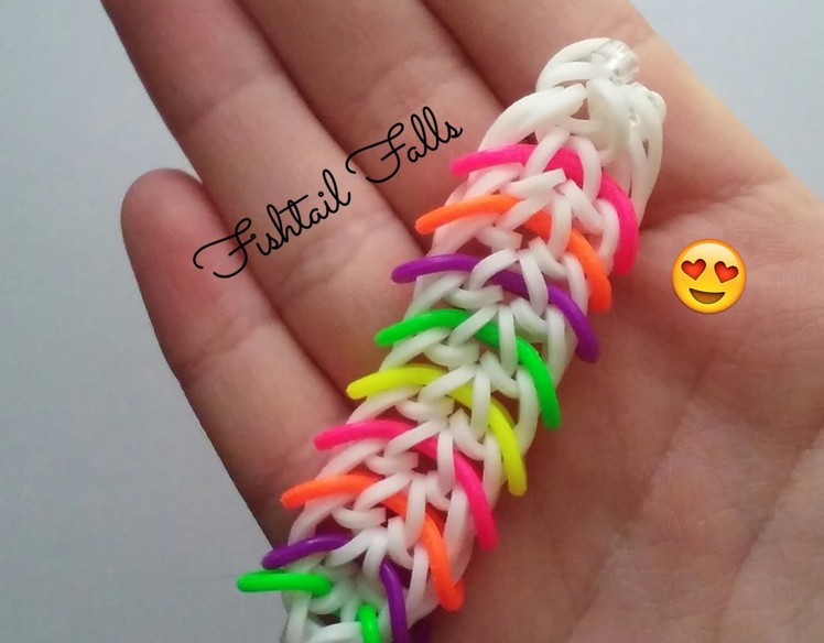 NEW Hook Only Fishtail Falls Bracelet~Rainbow Loom