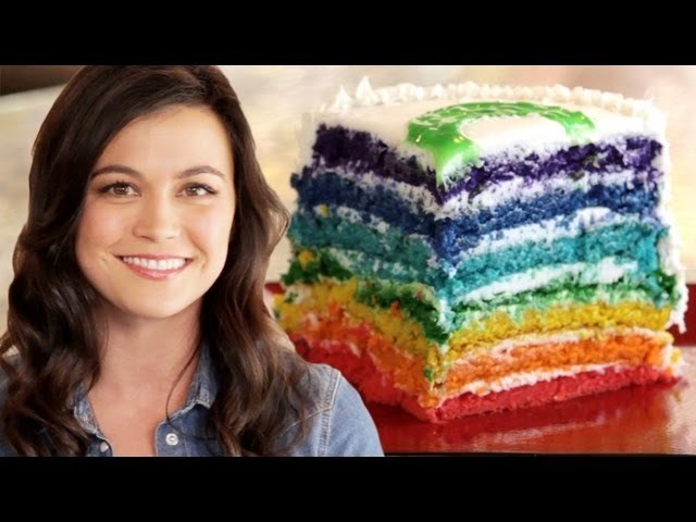 Rainbow Cake for Kathryn McCormick -- How to Bake It in Hollywood with Ashley Adams