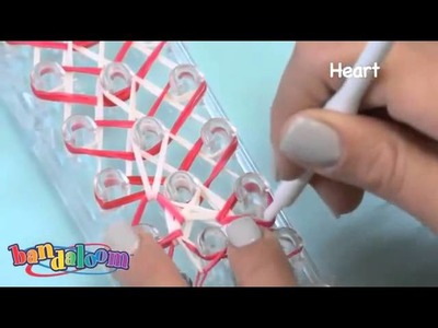 RainBow Loom Ntherlands How To Make Heart Bracelet - Design Rubber Band Heart Bracelets on Bandaloom