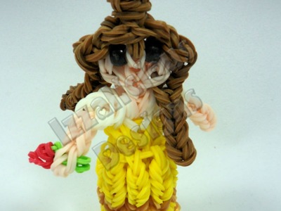 Rainbow Loom Princess Belle Charm.Action Figure - Detachable Skirt & Standing Doll - Gomitas