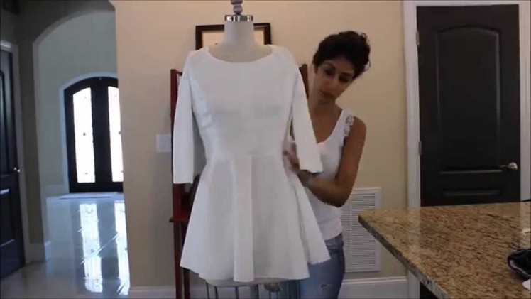 Sewing Time lapse video- Making of a peplum top