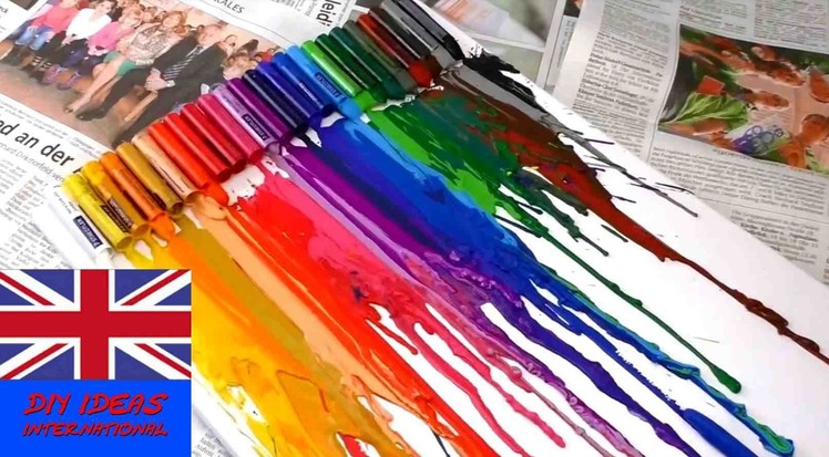 Crayon melting art tutorial - diy wall decor ideas - how to melt crayons