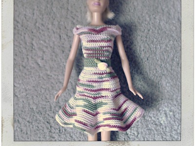 Crochet - Barbie's  Chevron Stitch Dress