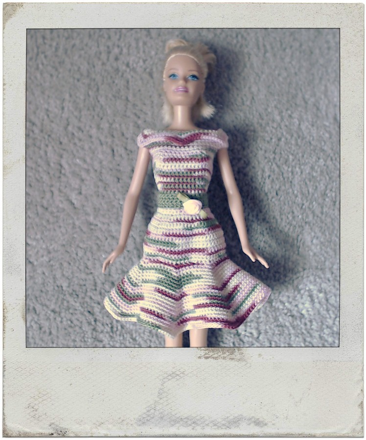 Crochet - Barbie's  Chevron Stitch Dress