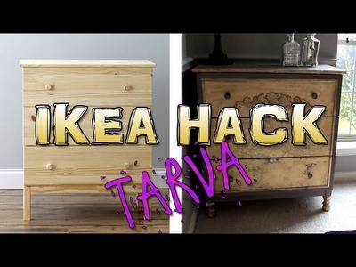 DIY| AWESOME IKEA HACK - Tarva Dresser Transformation