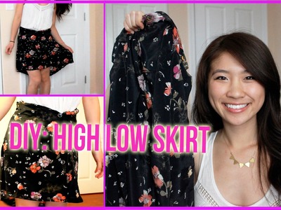 DIY: High Low Skirt from Long Sleeve Shirt